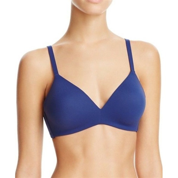 Nwt Wacoal 36d How Perfect Soft Cup Bra 852189 Navy Blue 128892